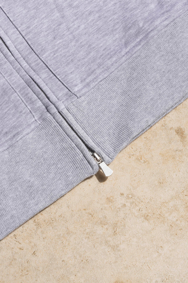 Light Grey Leisure Zip Hoodie - Made in Italy