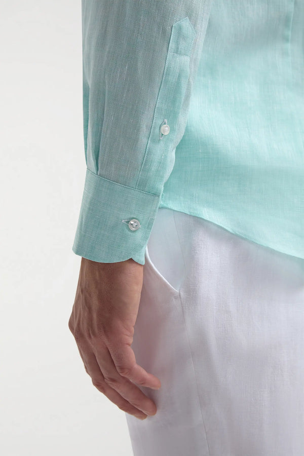 Mint linen shirt, Italian mint linen shirt, handcrafted Italian shirts, luxury linen shirts made in Italy, elegant men’s summer shirt, premium Italian linen shirt, classic mint lightweight shirt, chemise en lin vert menthe, chemise italienne en lin menthe, chemise élégante fabriquée en Italie, chemise de luxe en lin fabriquée en Italie, chemise d’été menthe pour homme, chemise légère en lin premium, camicia in lino color menta, camicia italiana in lino menta, camicia elegante in lino italiano, camicia menta