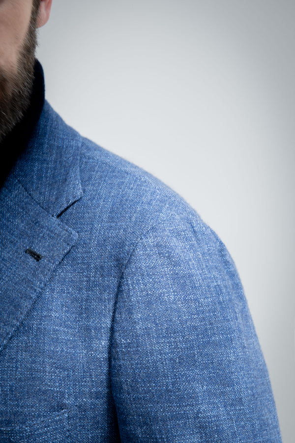 Ocean blue jacket "Neapolitan Capsule Collection" - Made in Italy