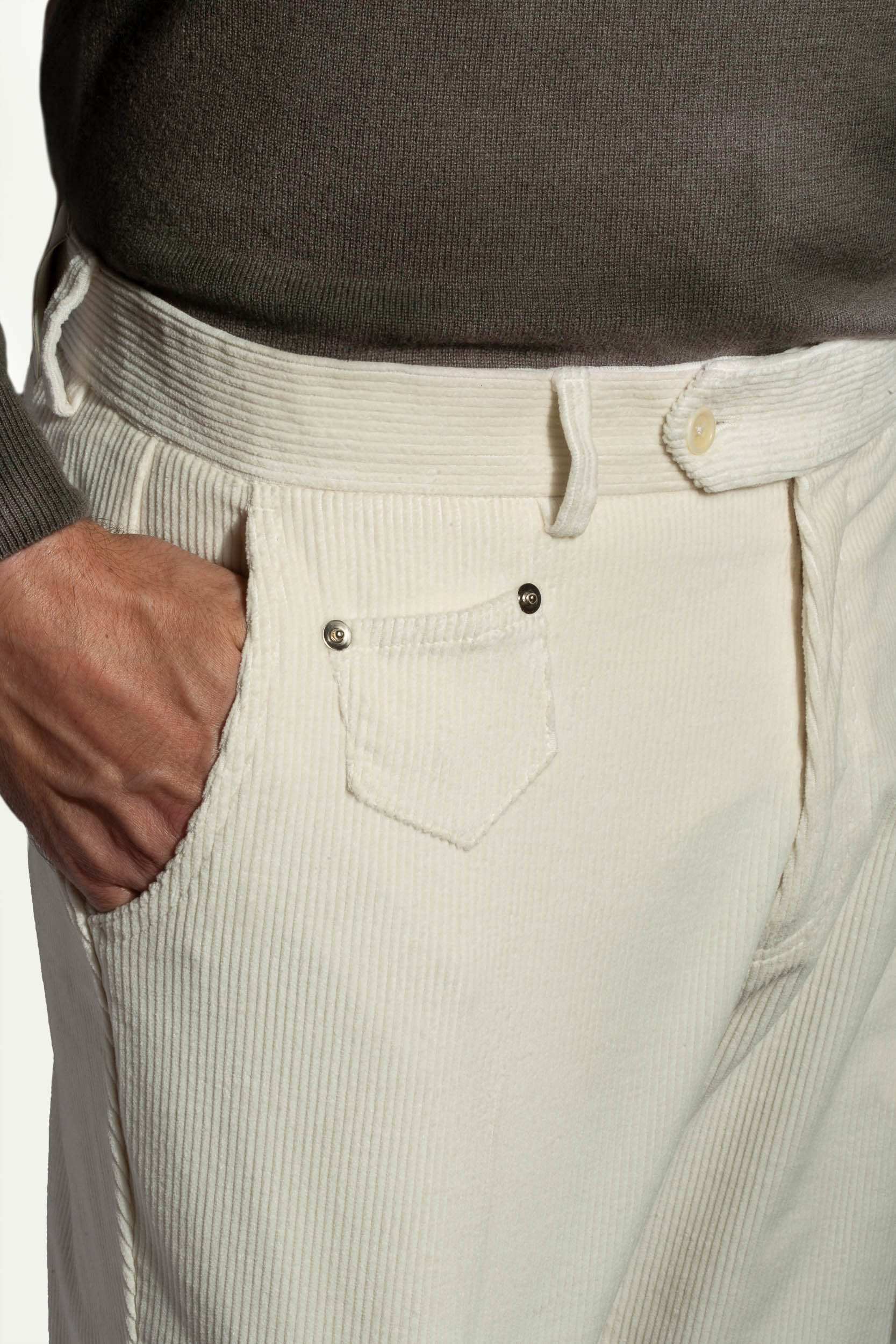 Mens off white corduroy pants best sale