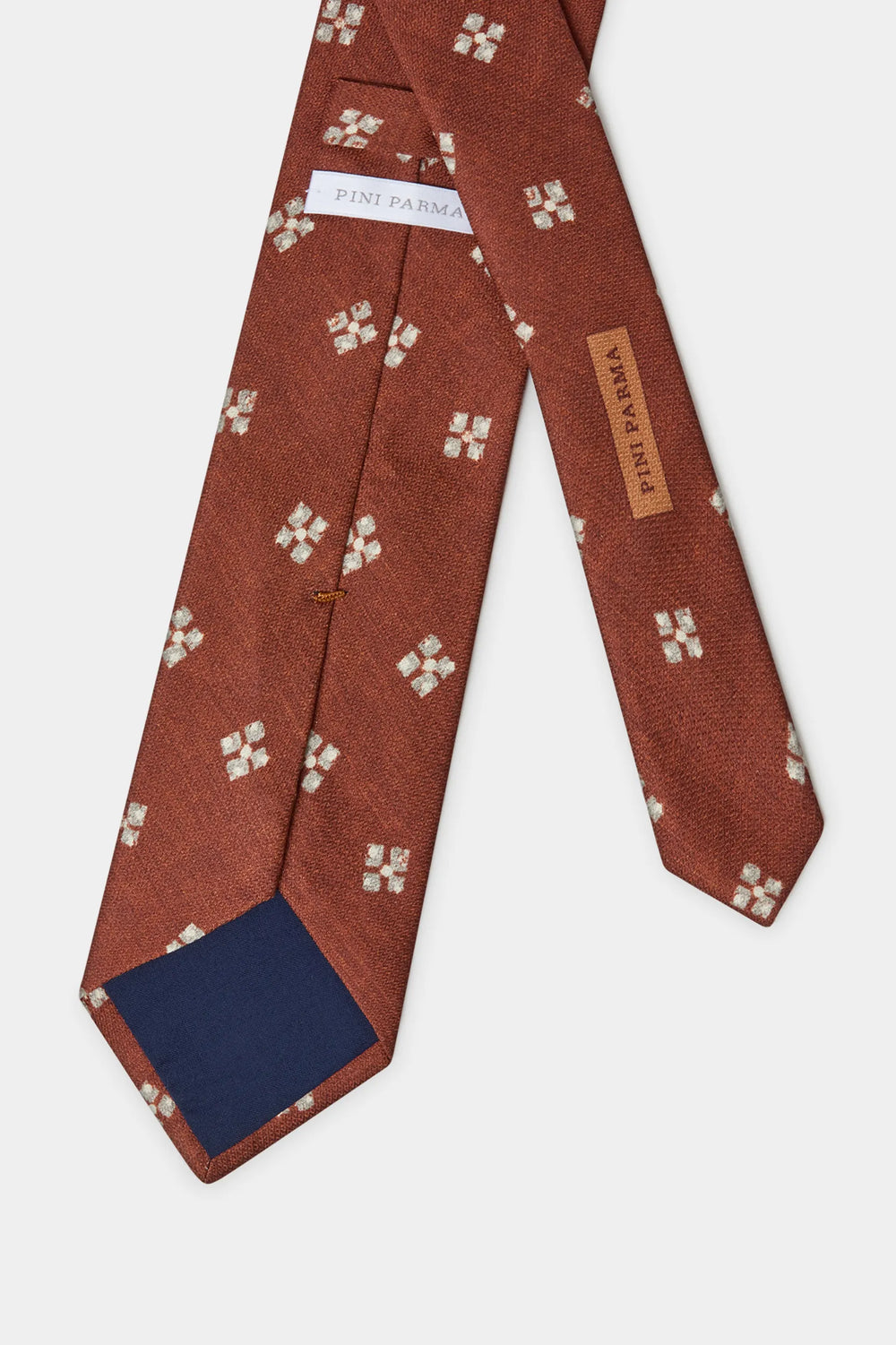 Rusty fancy silk tie - Made In Italy