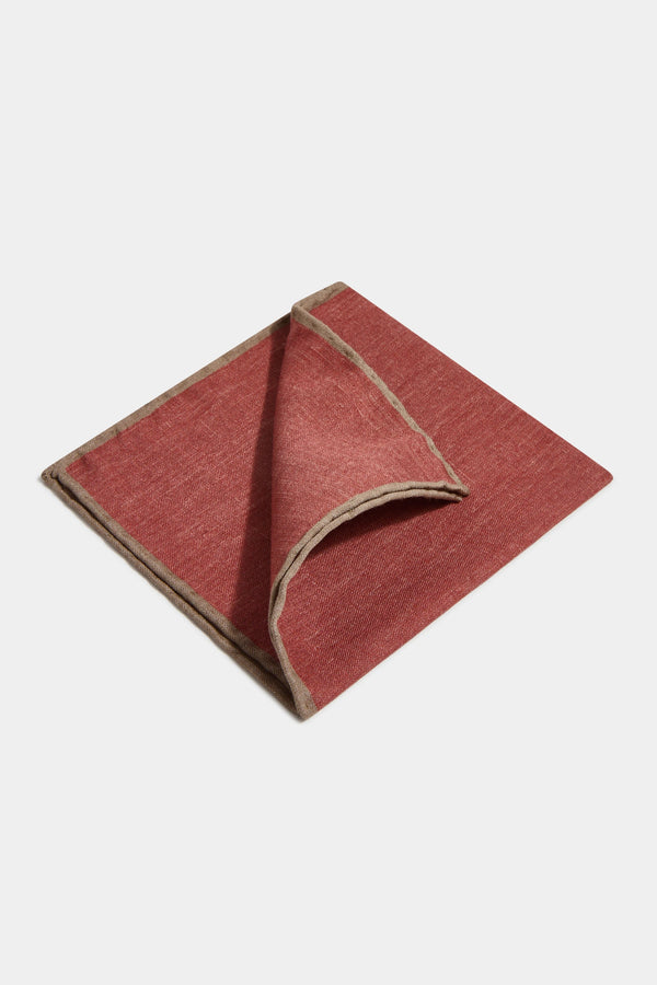 Rusty reversible pocket square - Made in Italy