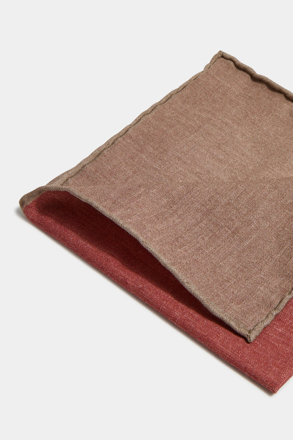 Rusty reversible pocket square - Made in Italy