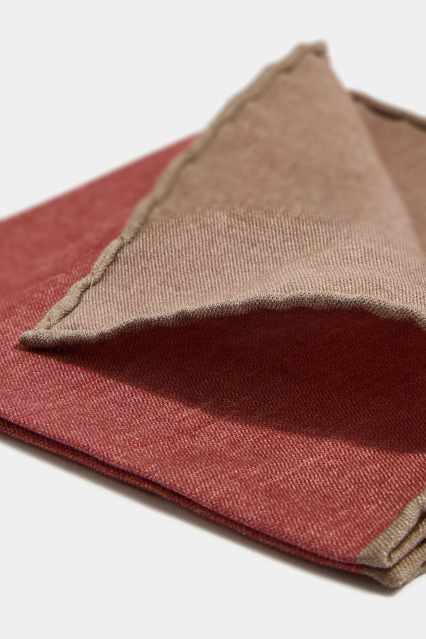 Rusty reversible pocket square - Made in Italy