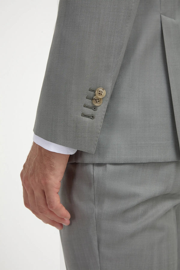 Sage solaro wool and silk suit - Made in Italy