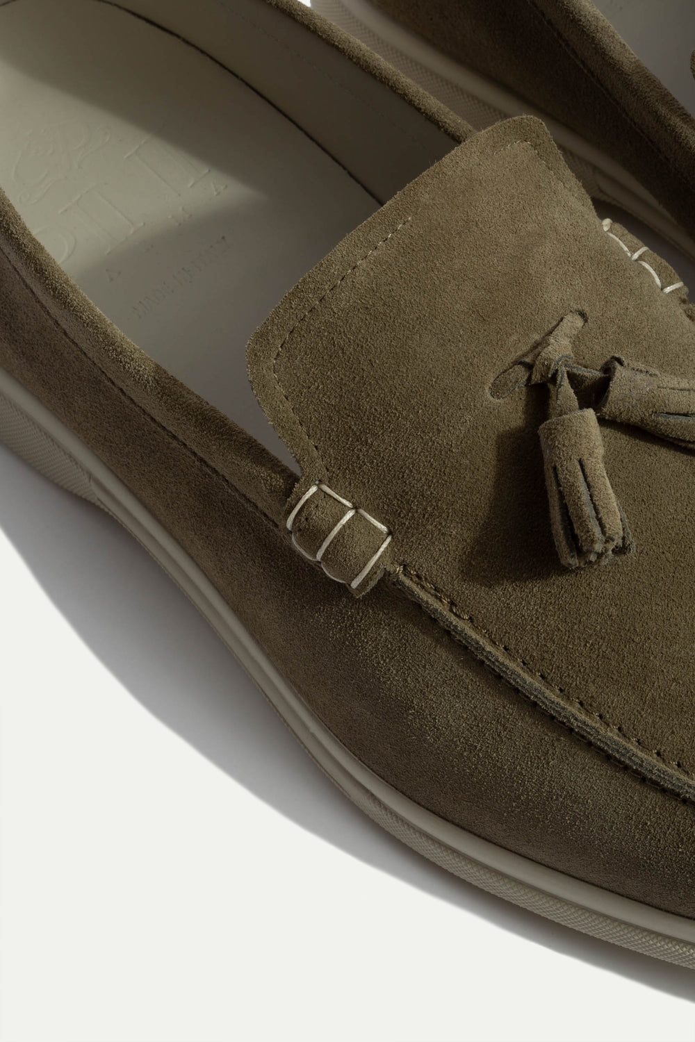 Sage suede tassel loafers - Made In Italy