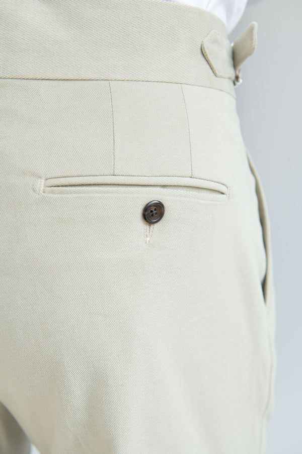 Pantalon en coton sable Soragna - Made in Italy