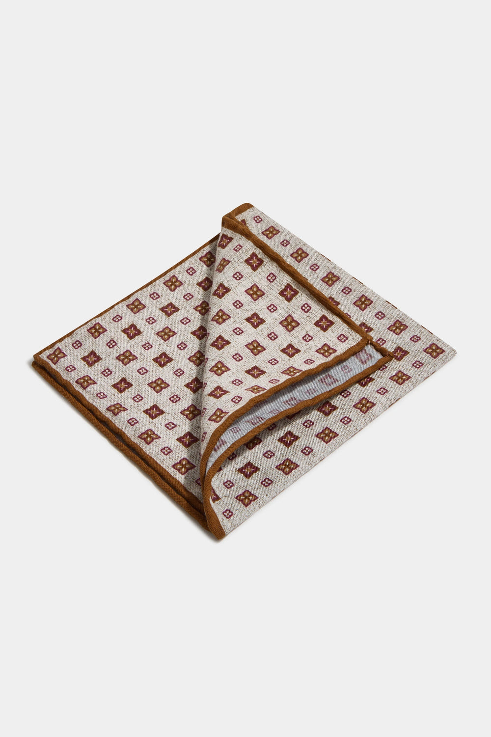 Sand fancy reversible pocket square - Made in Italy