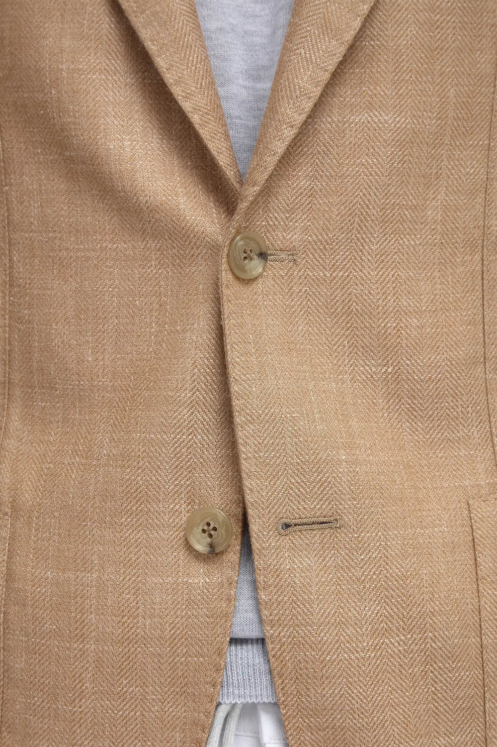 Sandstone herringbone jacket - Made in Italy