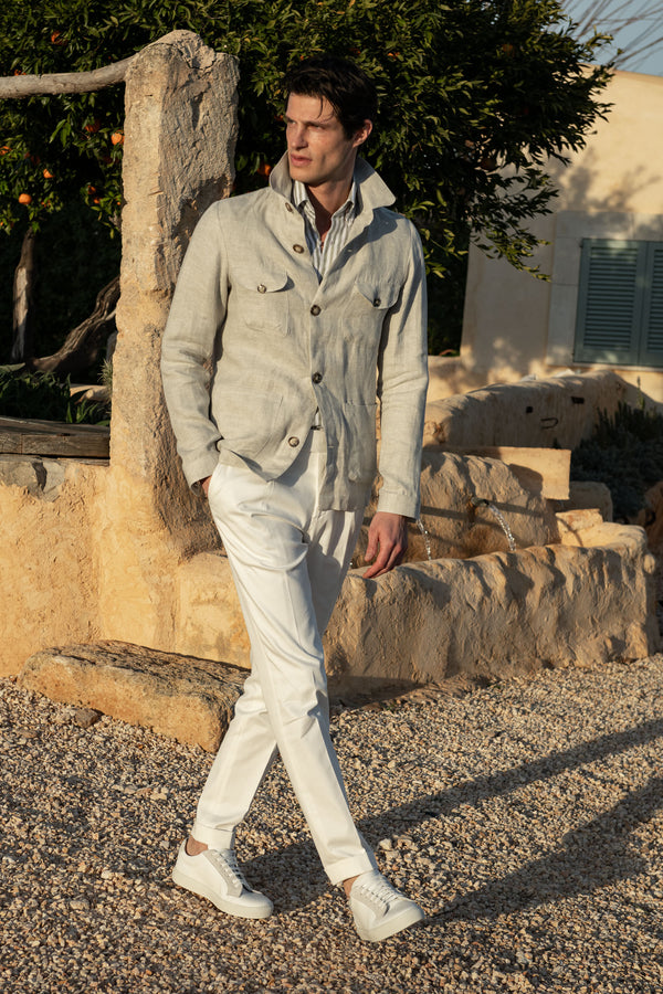 Stone Herringbone Linen Jacket, Stone Linen Jacket, Linen Casual Stone summer jacket, Linen summer Stone jacket, Giacca in lino a spina di pesce Stone, Giacca in lino Stone, Giacca estiva in lino casual Stone, Giacca estiva in lino Stone,