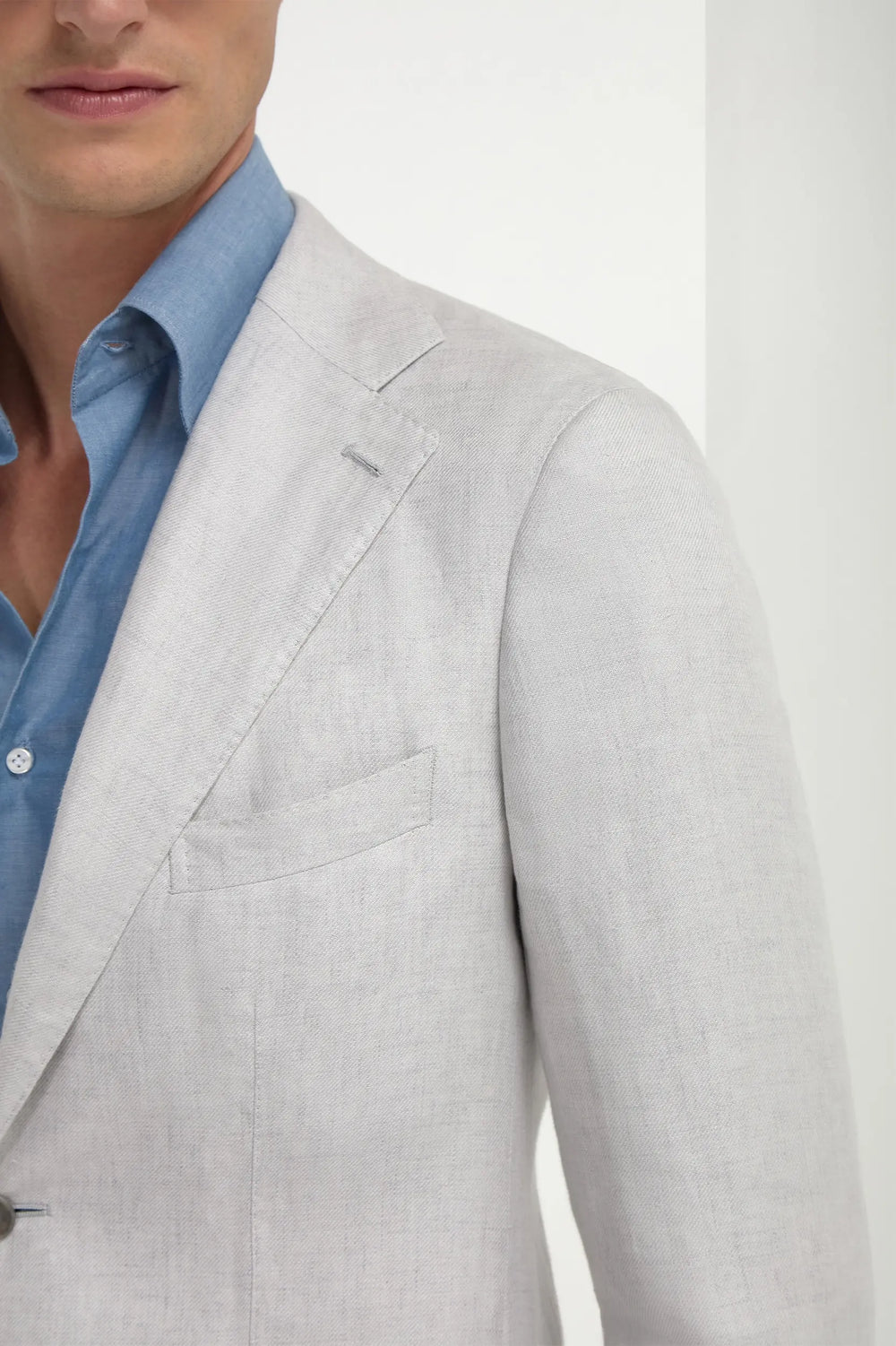 Stone linen jacket - Made in Italy