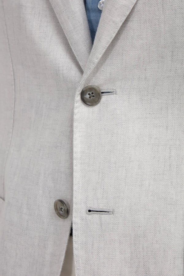 Stone linen jacket - Made in Italy