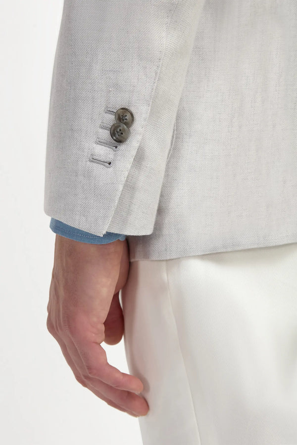 Stone linen jacket - Made in Italy