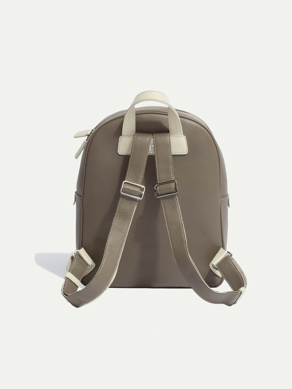 Taupe leather backpack - Made in Italy