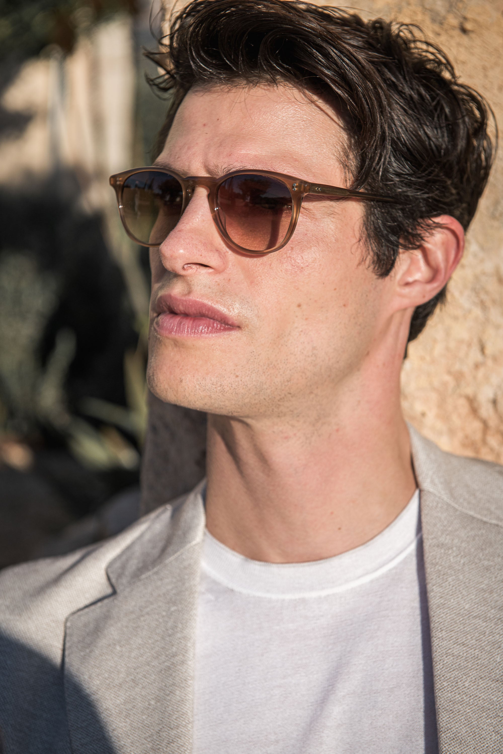 Taupe Capri sunglasses Made in Italy