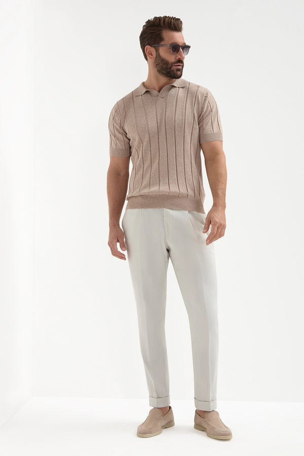 Taupe Ribbed Polo, Knit Polo Taupe, cotton knitted polo, cotton ribbed Taupe polo, Taupe Ribbed Knit Polo, Polo Taupe a coste, Polo Taupe a maglia, Polo in cotone a maglia, Polo Taupe in cotone a coste, Polo Taupe a maglia, Polo Taupe côtelé, Polo Taupe tricoté, Polo coton tricoté, Polo Taupe coton côtelé, Polo Taupe tricoté