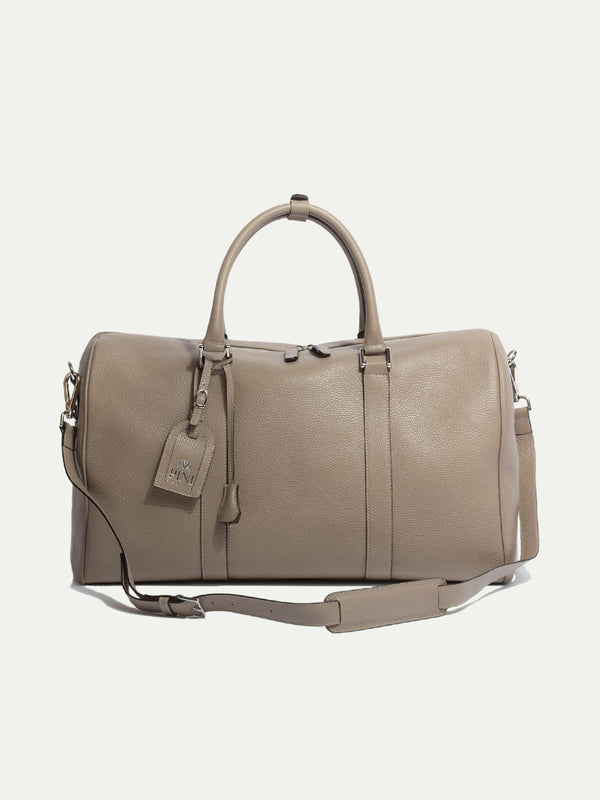 taupe weekender bag, weekender bag men, weekender bag leather, sac weekend taupe, sac 48h taupe, sac 48h cuir