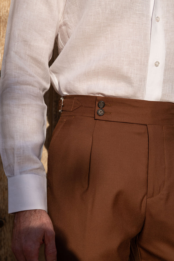  Men wool trousers, Terracotta trousers, summer wool trousers, men terracotta trousers, high rise italian trousers, italian terracotta trousers, Pantaloni uomo in lana, pantaloni in terracotta, pantaloni estivi in lana, pantaloni uomo in terracotta, pantaloni italiani a vita alta, pantaloni italiani in terracotta, Pantalon en laine pour homme, pantalon en terre cuite, pantalon en laine pour l'été, pantalon en terre cuite pour homme, pantalon italien taille haute, pantalon italien en terre cuite, 