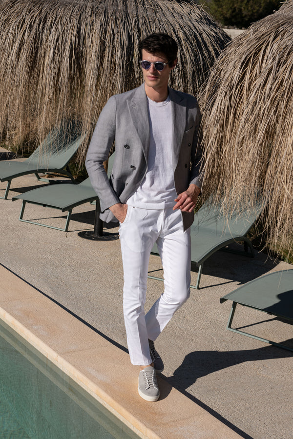 White Cotton trousers, Sirmione Trousers, Cotton Trousers with Coin pocket, White summer cotton trousers, Pantalon en coton blanc, Pantalon Sirmione, Pantalon en coton avec poche à monnaie, Pantalon d'été en coton blanc, Pantaloni in cotone bianco, Pantaloni Sirmione, Pantaloni in cotone con tasca portamonete, Pantaloni estivi in cotone bianco,