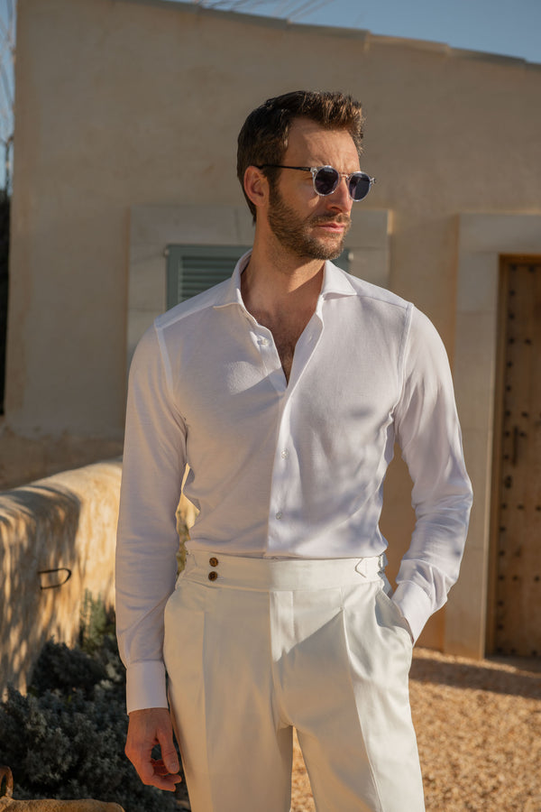 White Jersey Shirt,Jersey Shirt, White Jersey Cotton Shirt, Jersey White shirt, Camicia in jersey bianco, camicia in jersey, camicia in cotone jersey bianco, camicia in jersey bianco, Chemise en jersey blanc, chemise en jersey, chemise en coton en jersey blanc, chemise en jersey blanc,