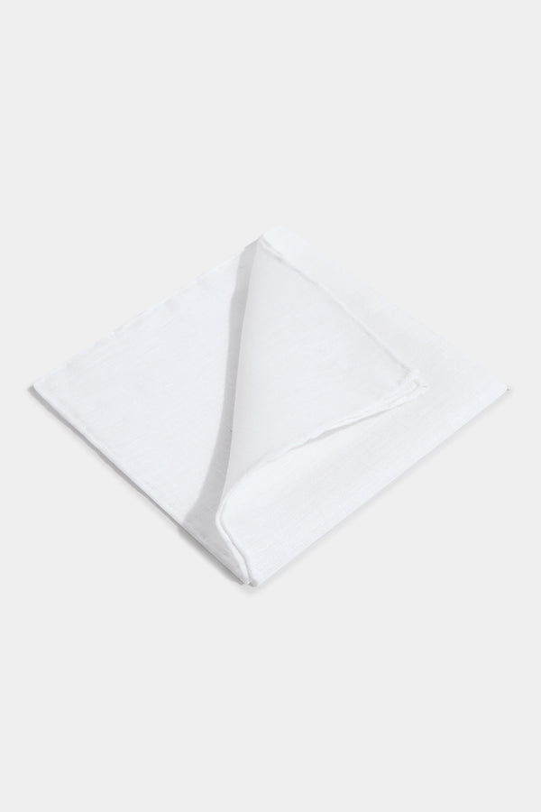 White Linen Pocket Square, men's white pocket square, elegant linen handkerchief, formal white pocket square, breathable linen accessory, pochette en lin blanche pour hommes, pochette élégante en lin, accessoire formel en lin blanc, fazzoletto da taschino bianco in lino, fazzoletto elegante bianco, accessorio formale in lino.