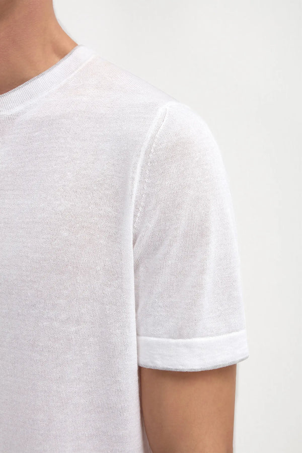 White linen t-shirt - Made in Italy