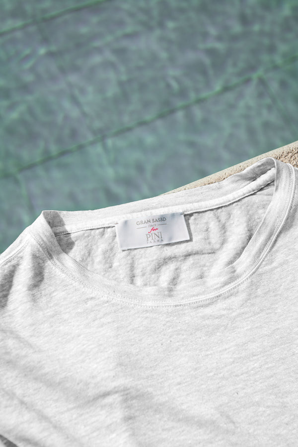 White linen t-shirt - Made in Italy