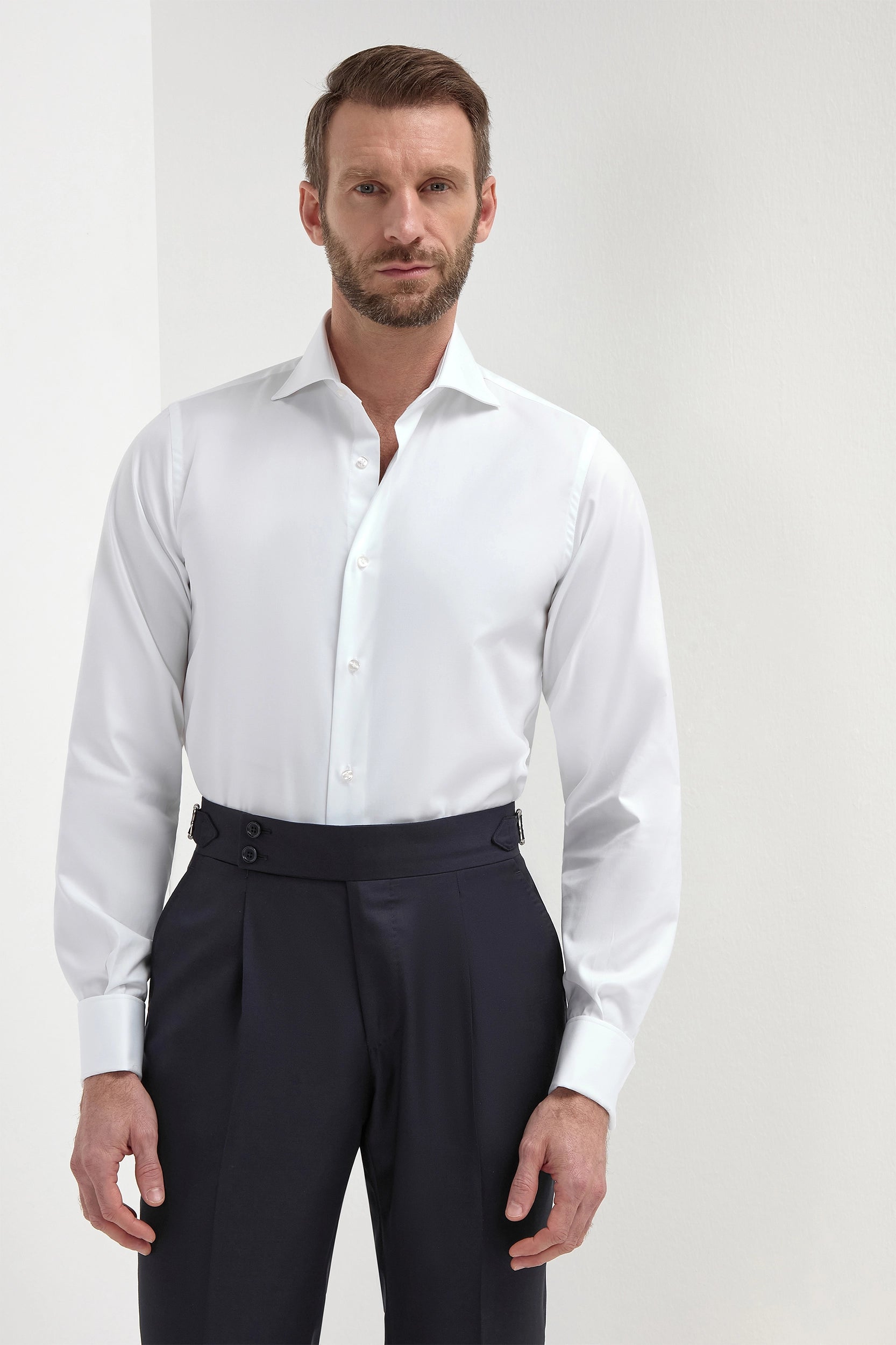 White Shirt with double cuff - Made In Italy