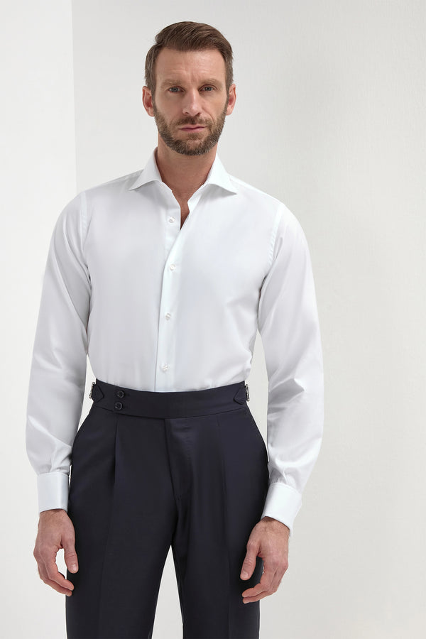 Chemise blanche à double revers - Made In Italy