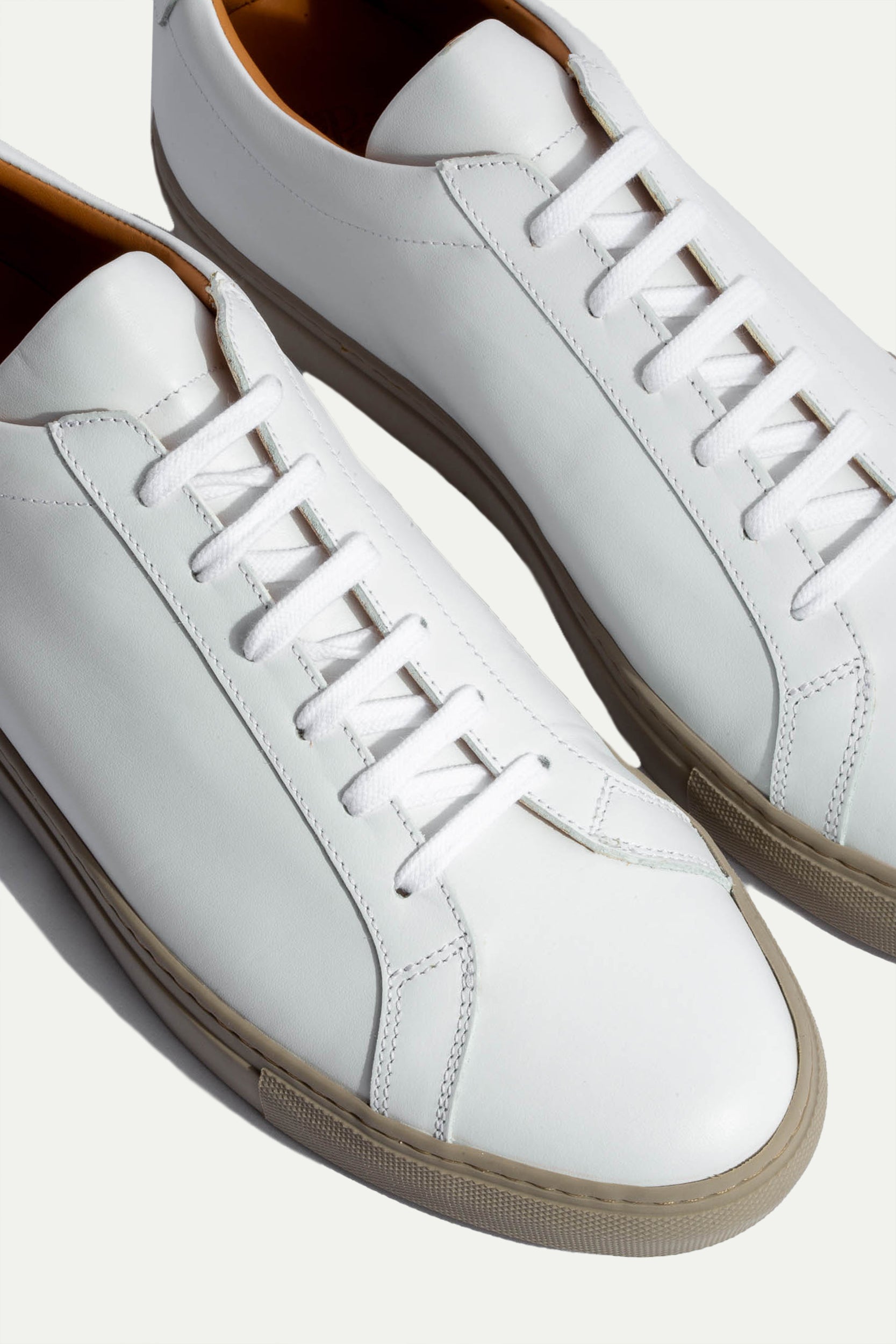 Italian white hot sale leather sneakers