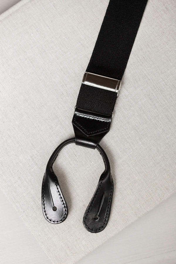 Black suspenders - Made in Italy