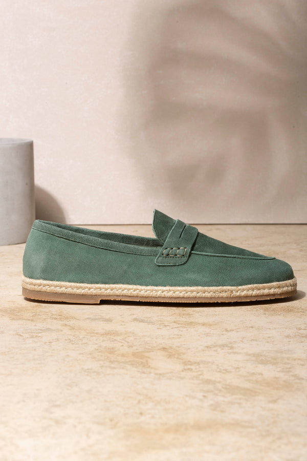 green espadrilles, espadrilles vertes, green beach shoe, penny espadrilles, green penny espadrilles, espadrilles penny vertes