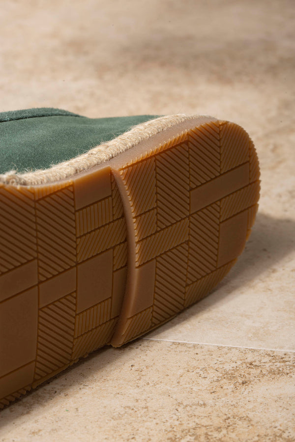 Espadrilles en daim vert - Made In Italy