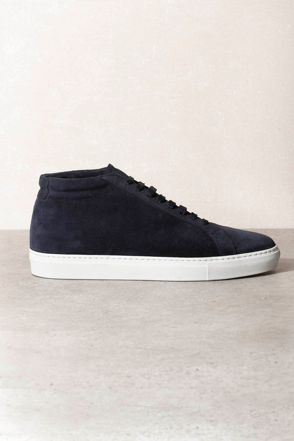 Sneakers Mid Top Blu - Made In Italy