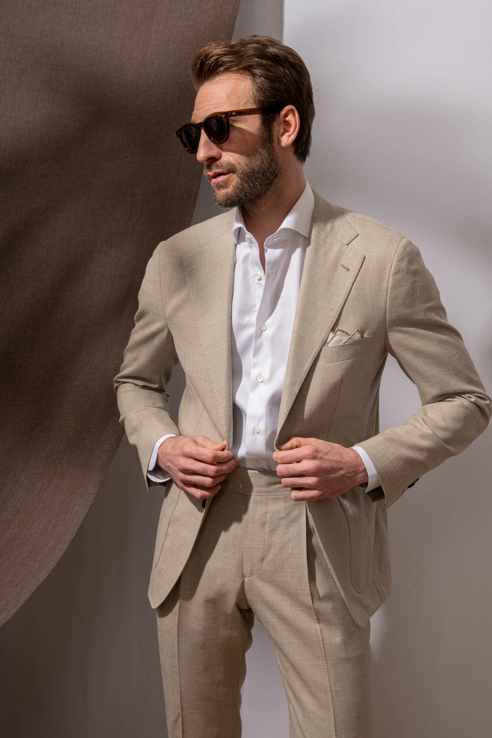 beige suit, costume beige, abito beige, men summer suit, costume homme d'été, abito uomo estate, wool silk linen suit, costume laine soie lin, costume de mariage, wedding suit, beige wedding suit, costume de mariage beige, abito matrimonio uomo