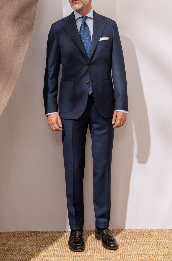 Blue birdseye suit - Made in Italy