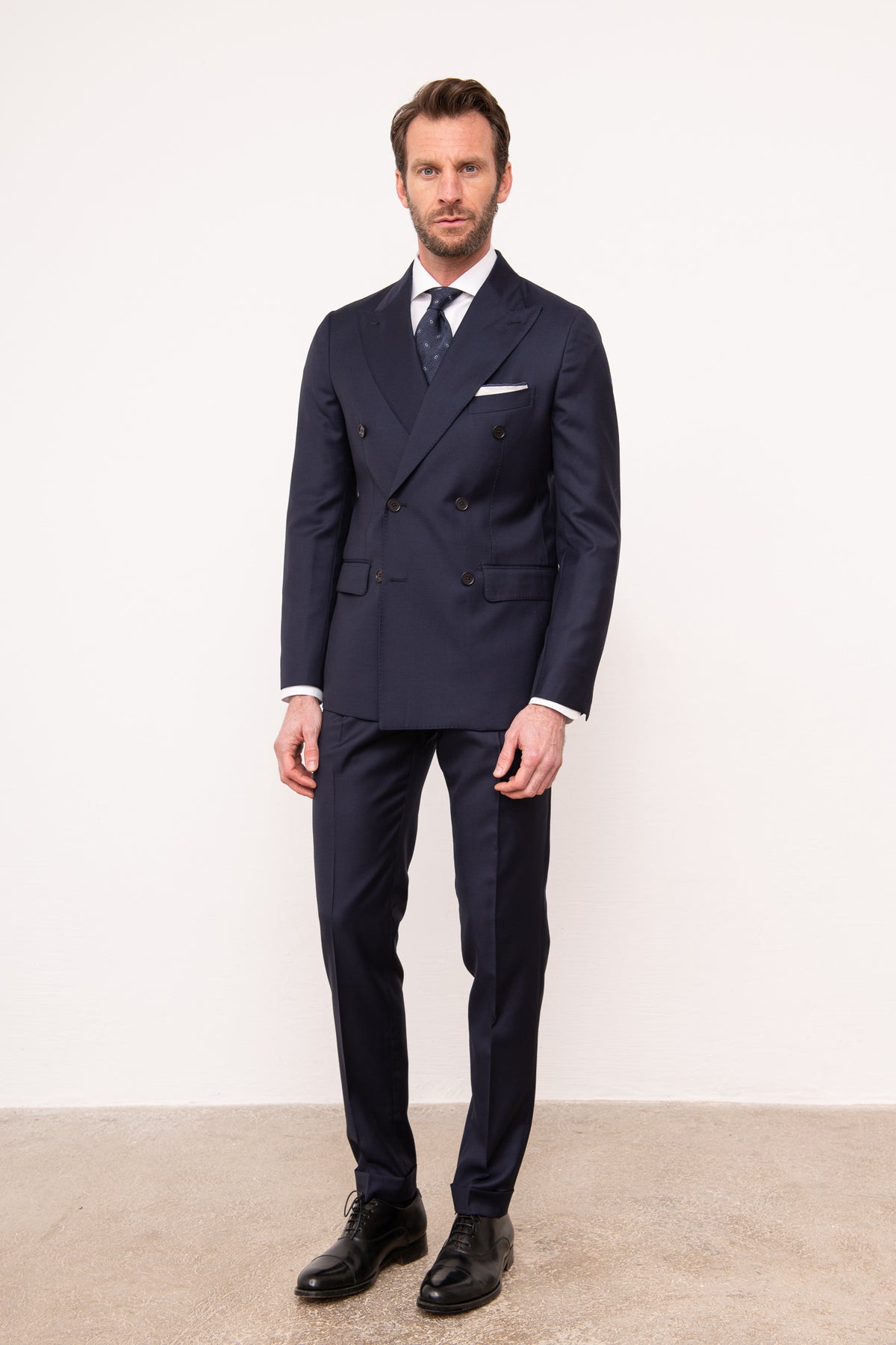 Blue double breasted suit | Made in Italy | Pini Parma