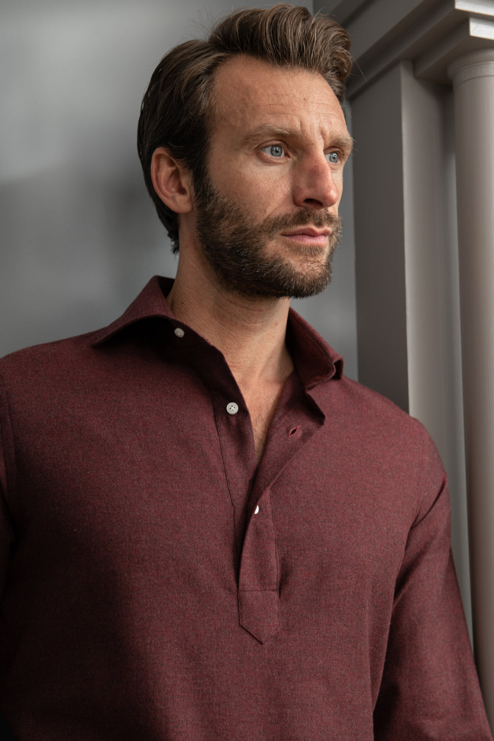 camicia in flanella, flanella italiana, camicia in flanella bordeaux, stile italiano,popover bordeaux, chemise en flanelle,flanelle italienne,chemise en flanelle bordeaux,style italien,popover bordeaux, flannel shirt,italian flannel,burgundy flannel shirt,italian style,burugndy  popover