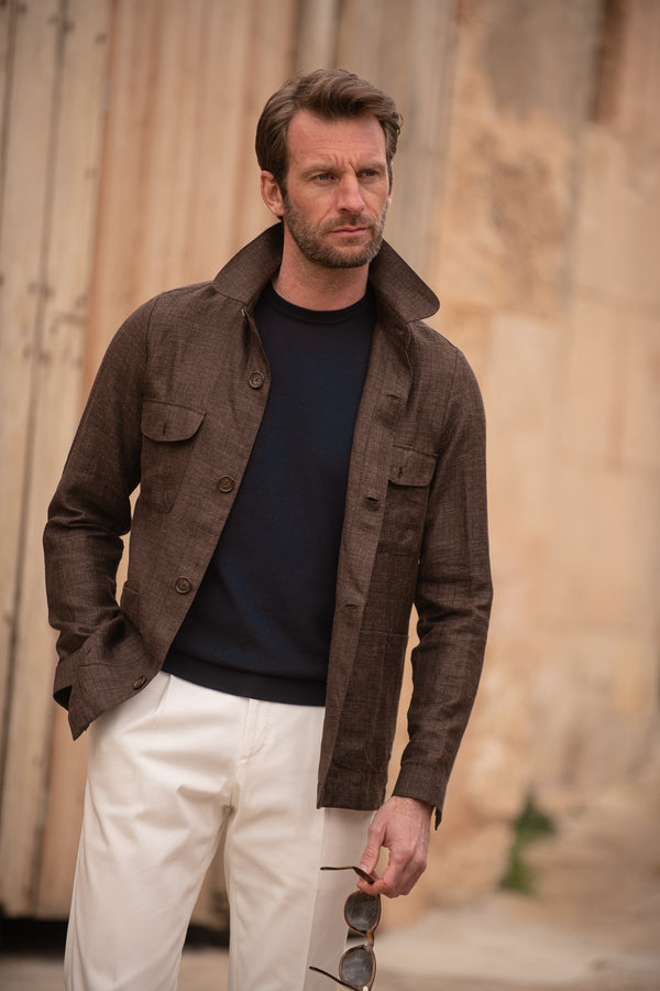 Brown Safari Jacket – Made in Italy