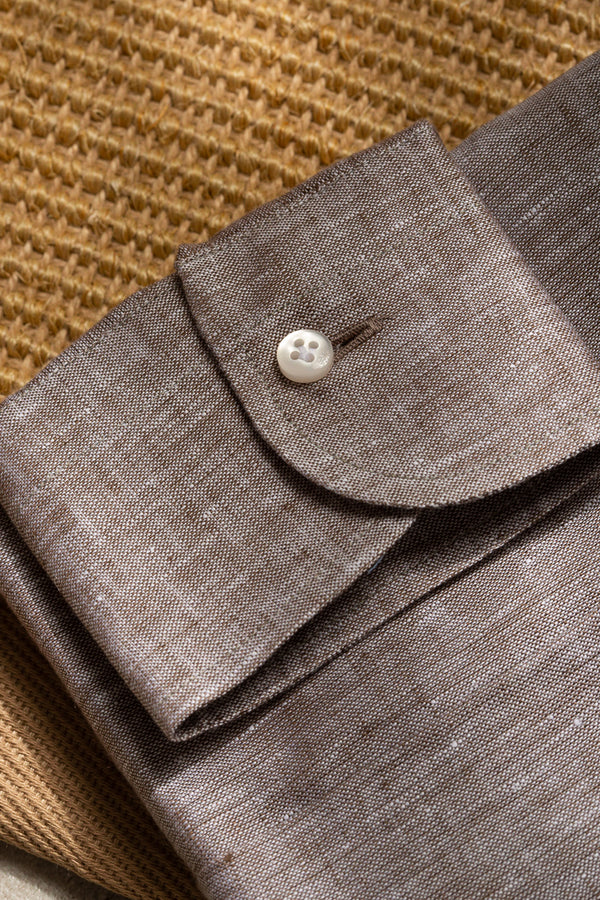 Desert linen popover shirt - Made in Italy