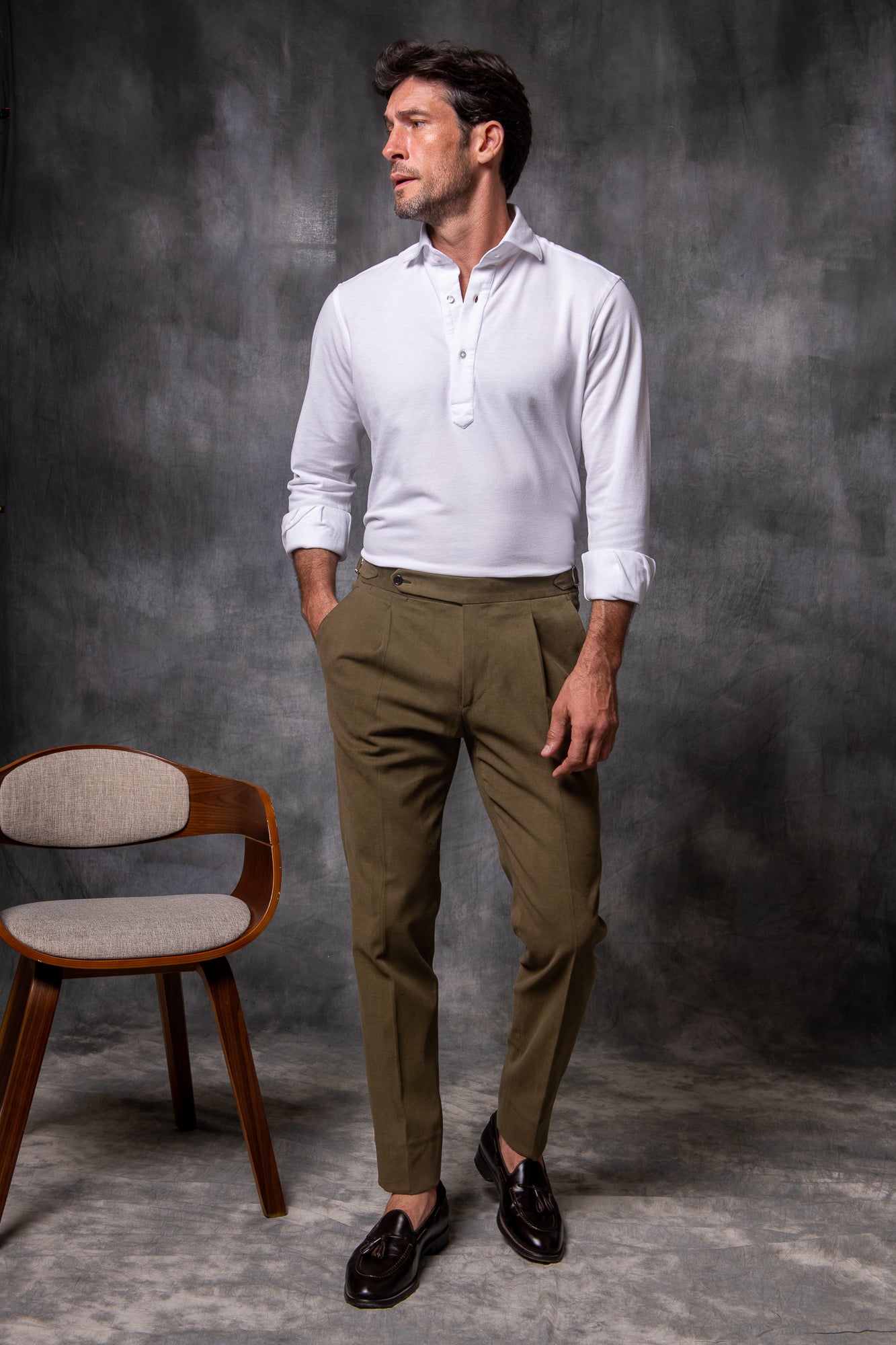 Brunello Cucinelli Italian-Fit Cotton-Stretch Trousers | Pants | Harry Rosen