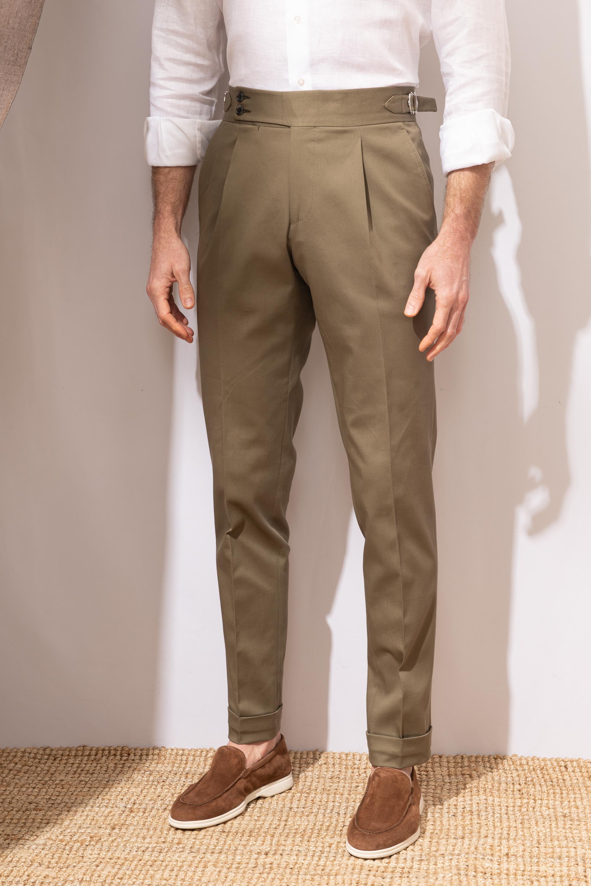 Beige linen trousers Soragna Capsule Collection - Made in Italy