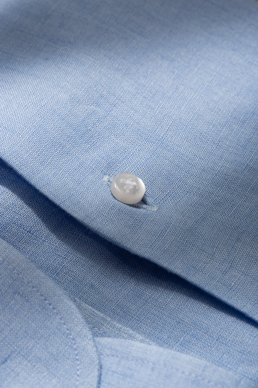 Light blue linen shirt - Made in Italy - Pini Parma