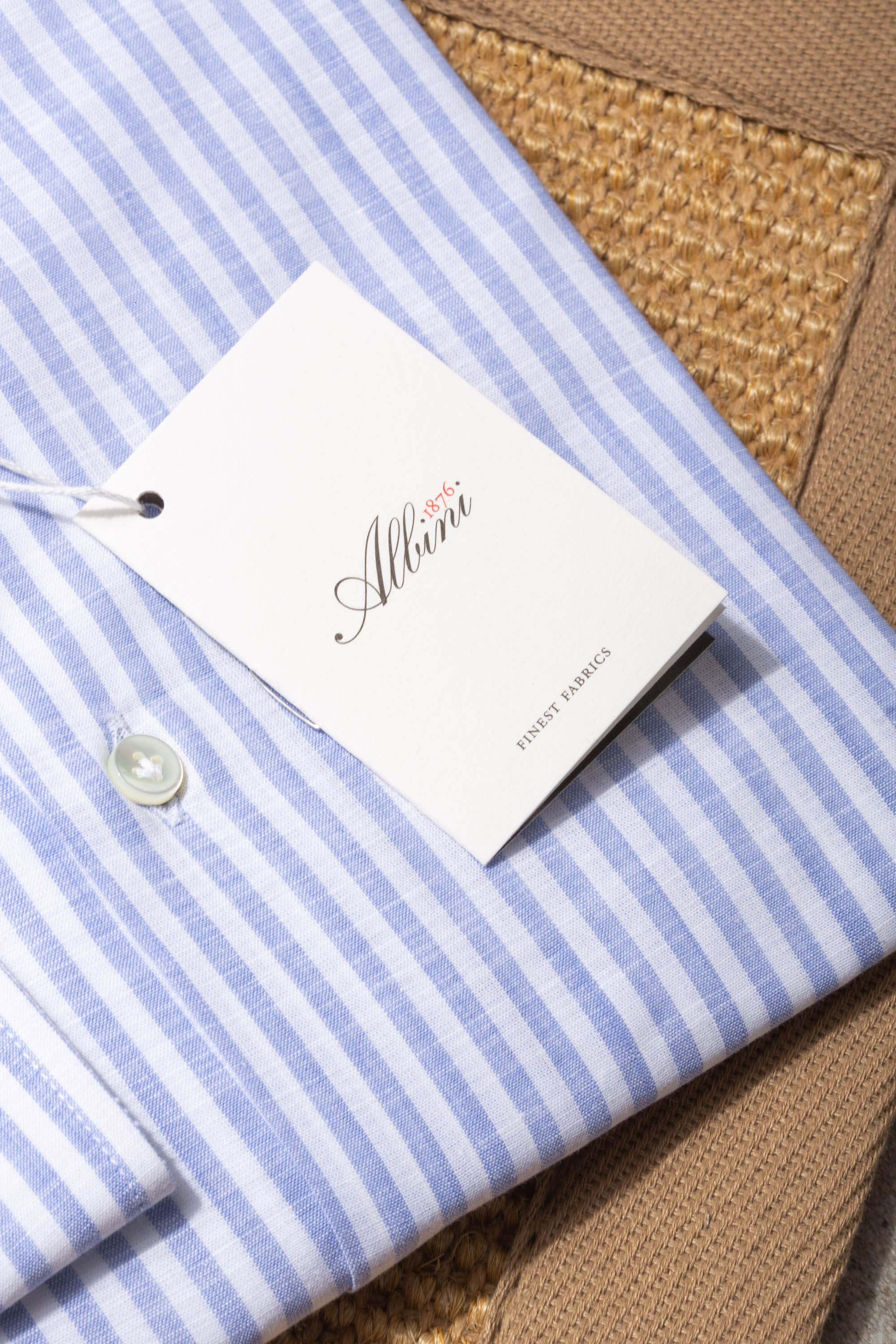 Button down light blue striped shirt ”Sartoriale collection”- Made In
