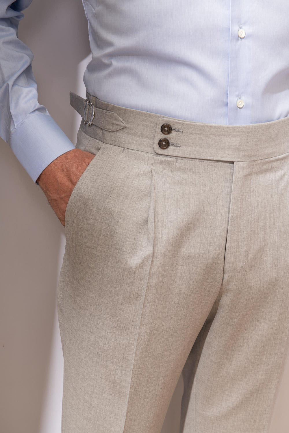 Light grey Soragna trousers - Made in Italy