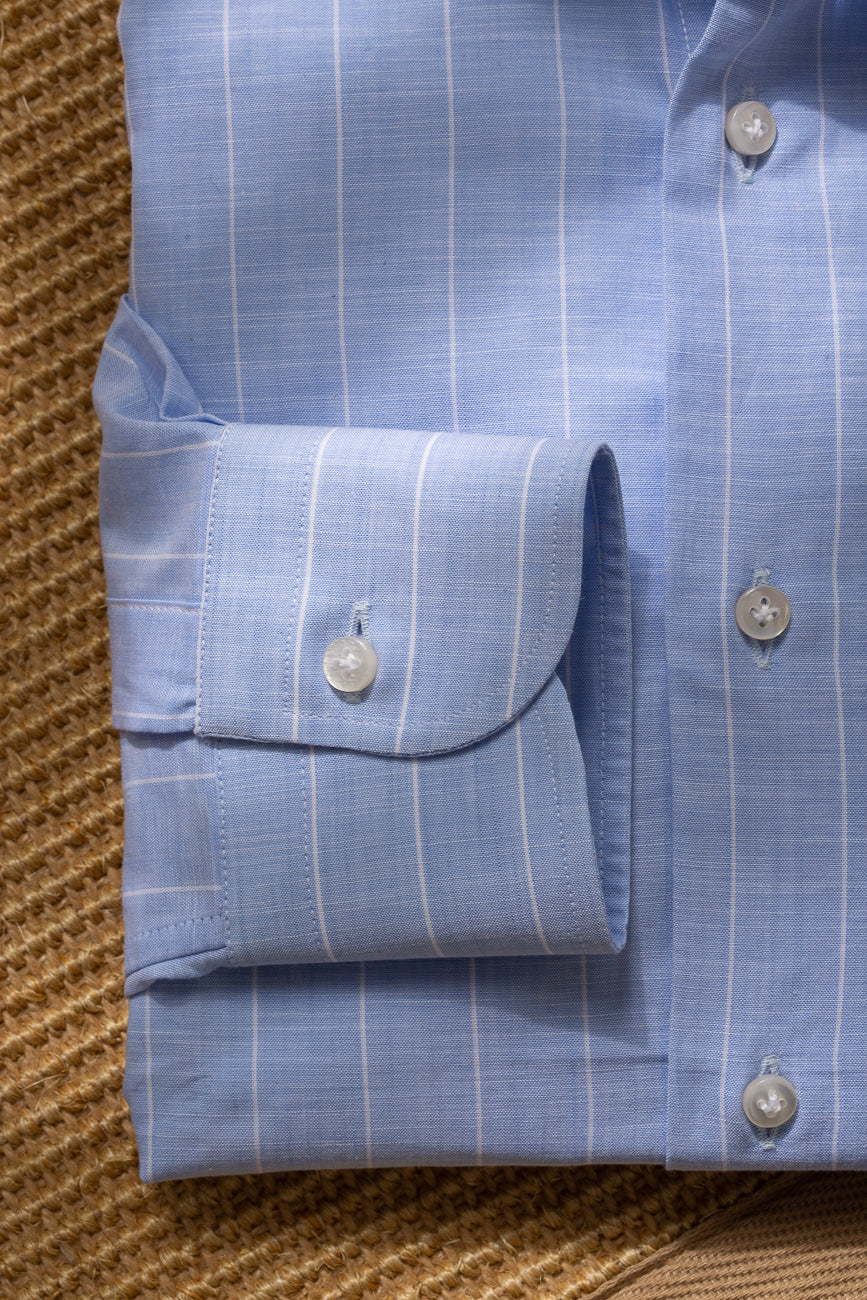 Light blue linen shirt - Made in Italy