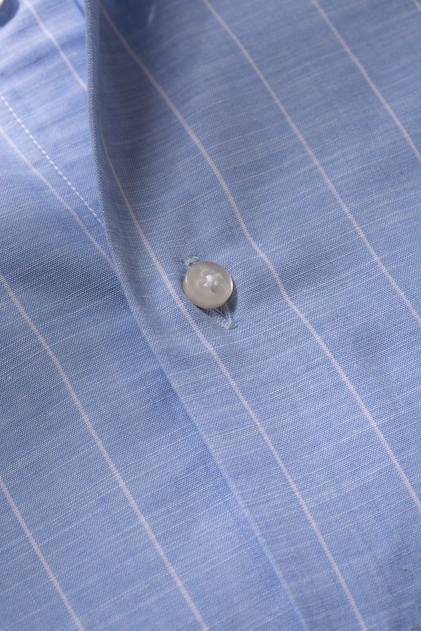 light blue striped shirt, striped shirt, light blue shirt, light blue summer shirt men, chemise rayée bleue homme, chemise à rayures bleues homme, chemise homme à rayures, chemise blueue homme été