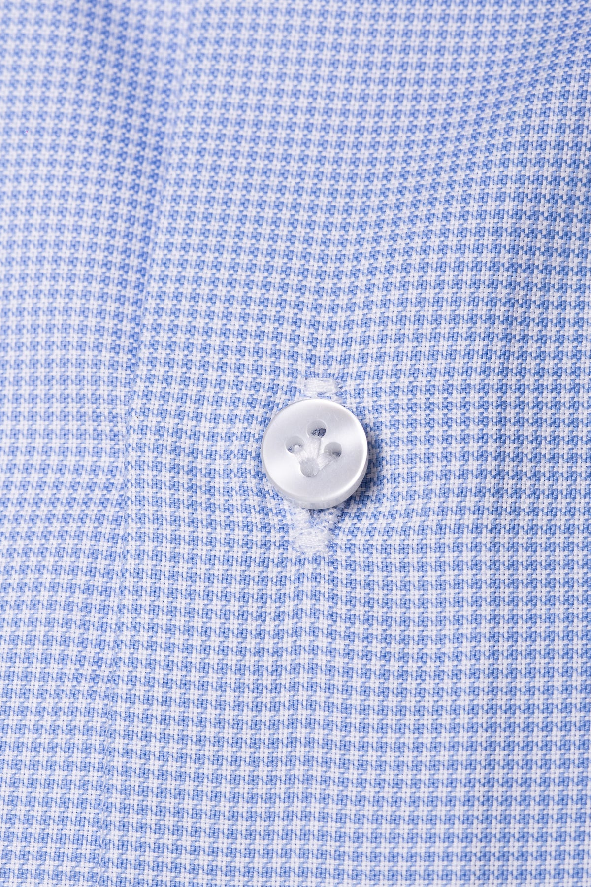 Houndstooth Light Blue Shirt - Made in Italy